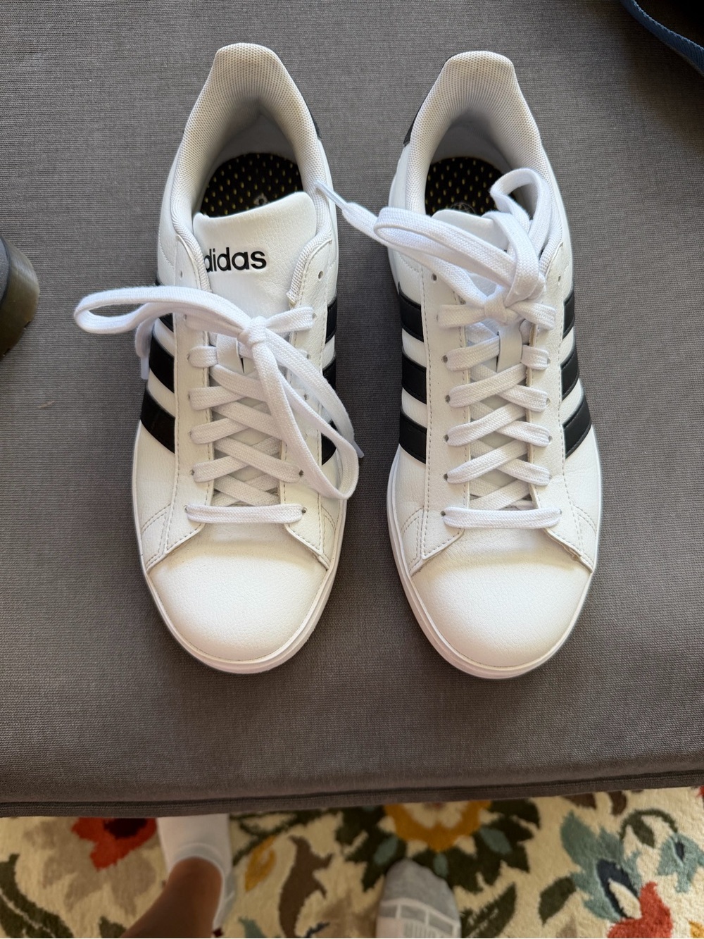 adidas White and Black Low-Top Sneakers